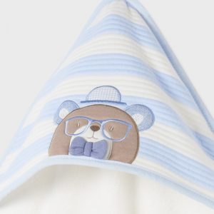 Capa de Baño Osito Azul Rayas