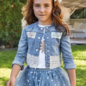 Cazadora Vaquera con Motivos de Guipur